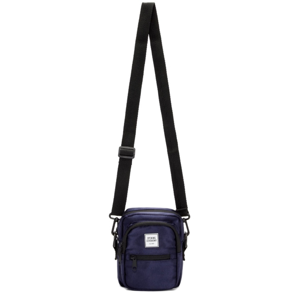 Blue Satin Opening Ceremony Crossbody Bag